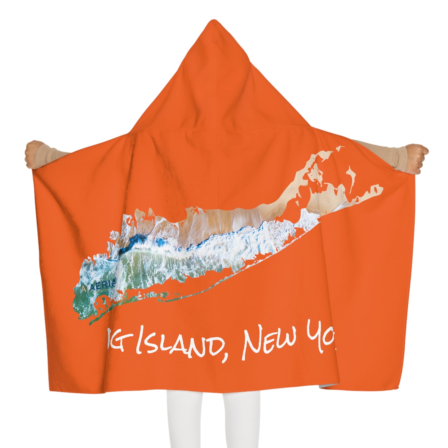 Youth Hooded Towel Orange - Sand & Sea