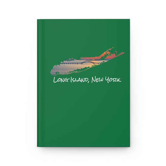 Hardcover Journal Matte Green - Great South Bay Bridge