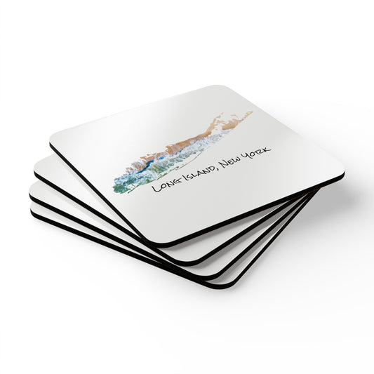 Corkwood Coaster Set White - Sand & Sea