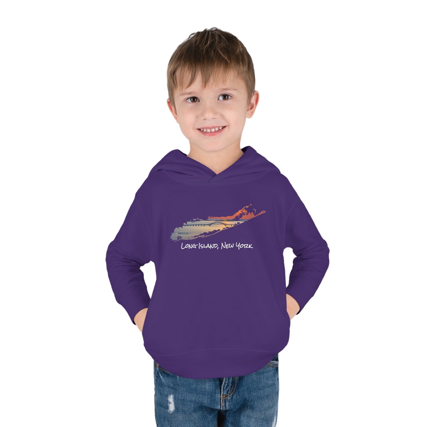 Toddler Pullover Fleece Hoodie - Great South Bay Bridge