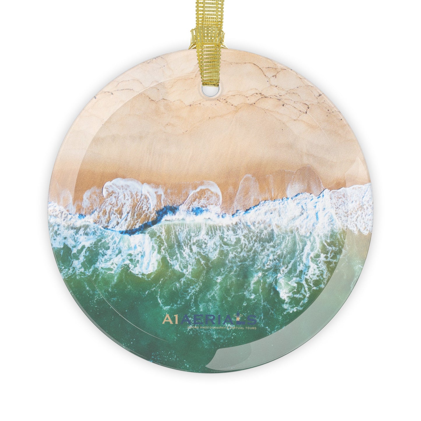 Glass Ornament - Sand & Sea