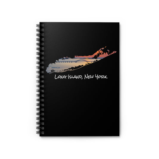 Spiral Notebook Black - Great South Bay Bridge