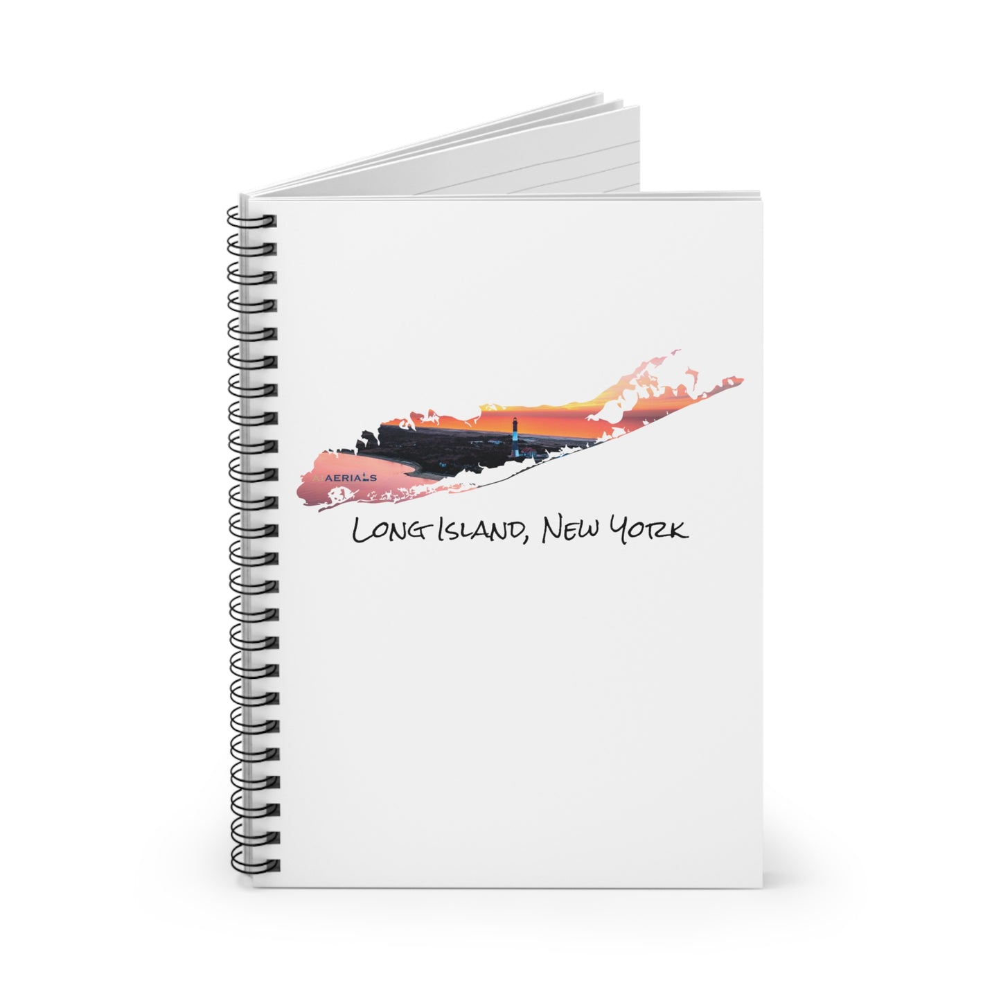 Spiral Notebook White - Fire Island Lighthouse