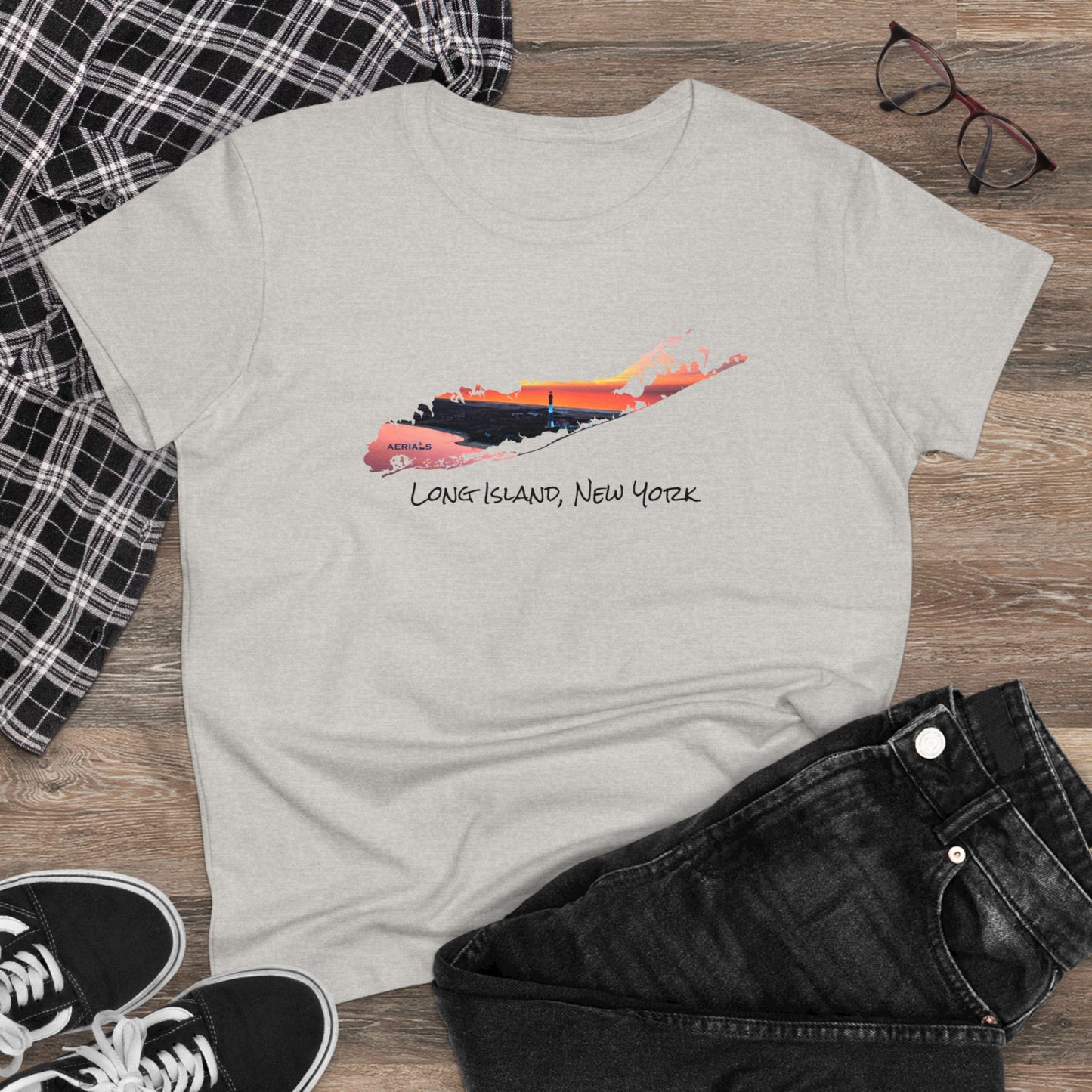 Women's Cotton Tee - Fire Island Lighthouse