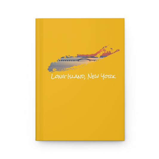 Hardcover Journal Matte Yellow - Great South Bay Bridge