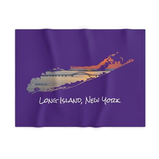 Soft Fleece Baby Blanket Purple - Great South Bay Bridge