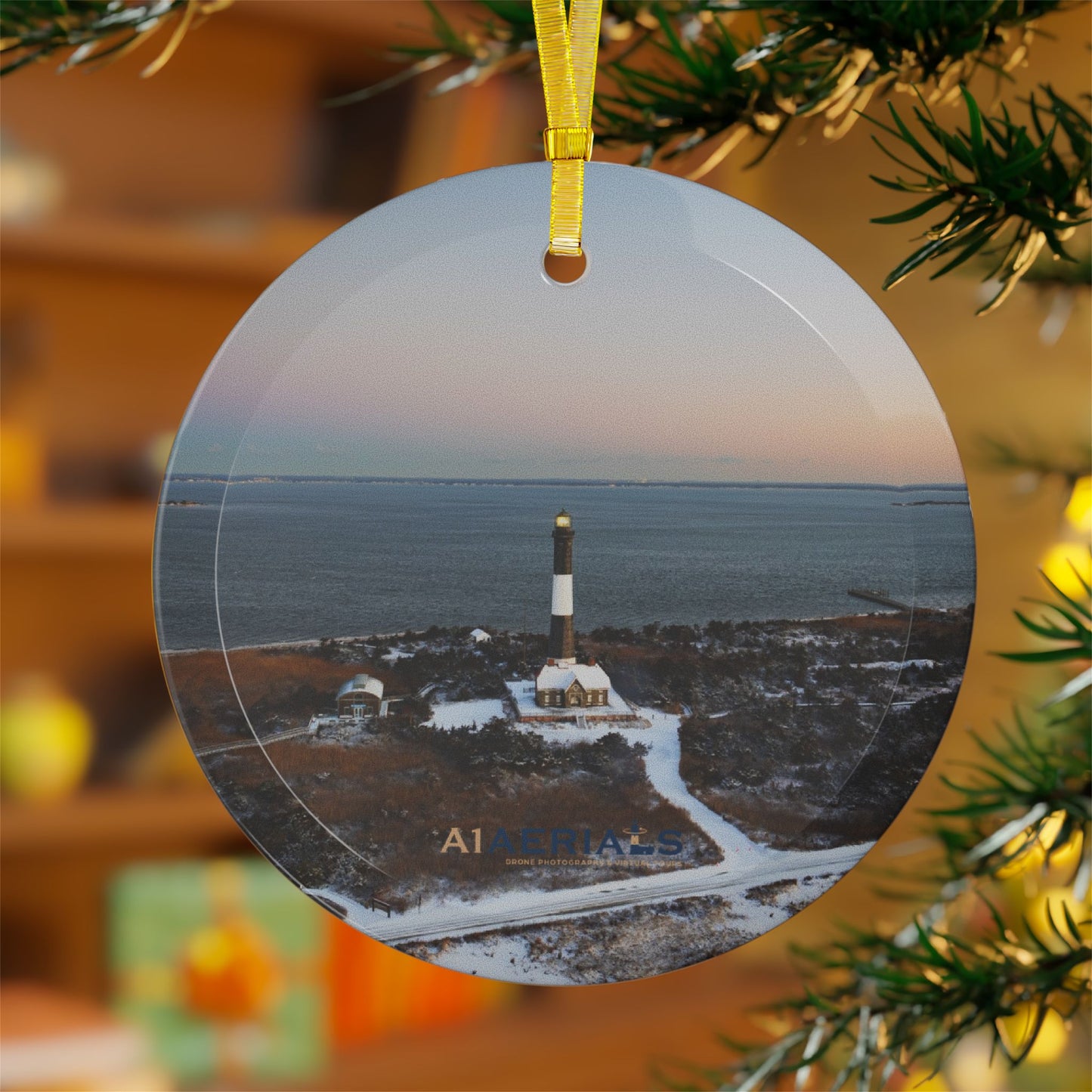 Glass Ornament - Winter at Fire Island