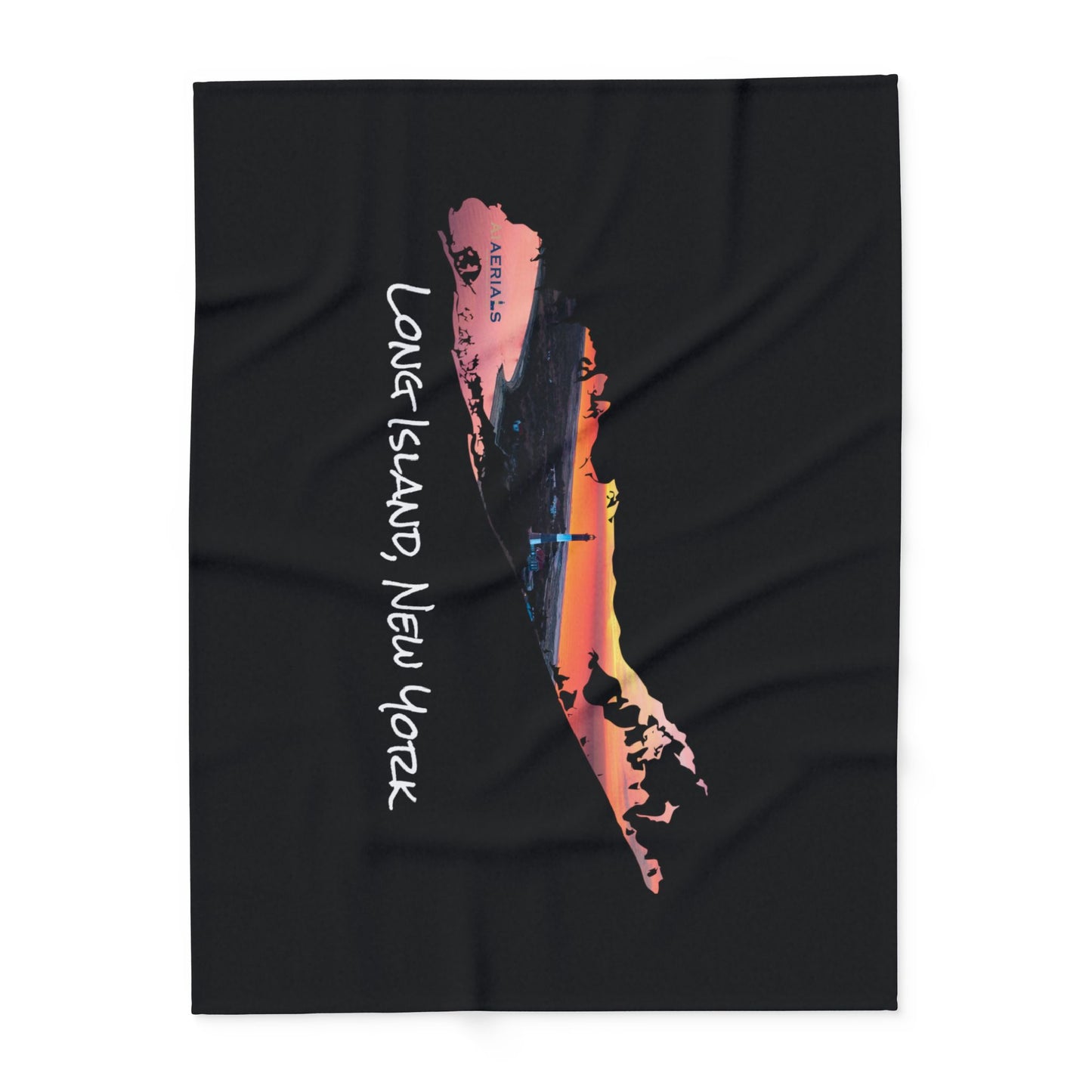 Arctic Fleece Blanket Black (3 Sizes) - Fire Island Lighthouse