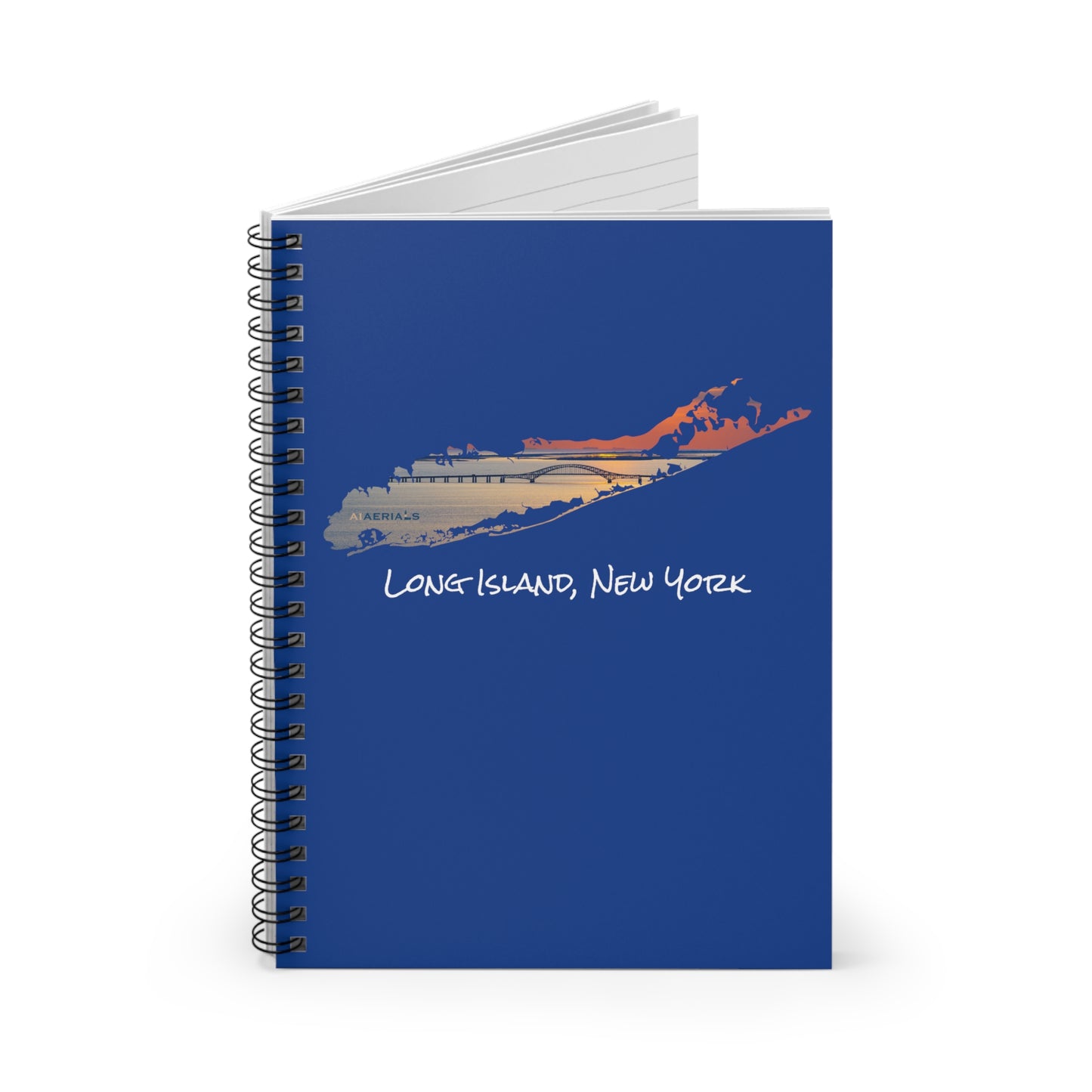 Spiral Notebook Blue - Great South Bay Bridge