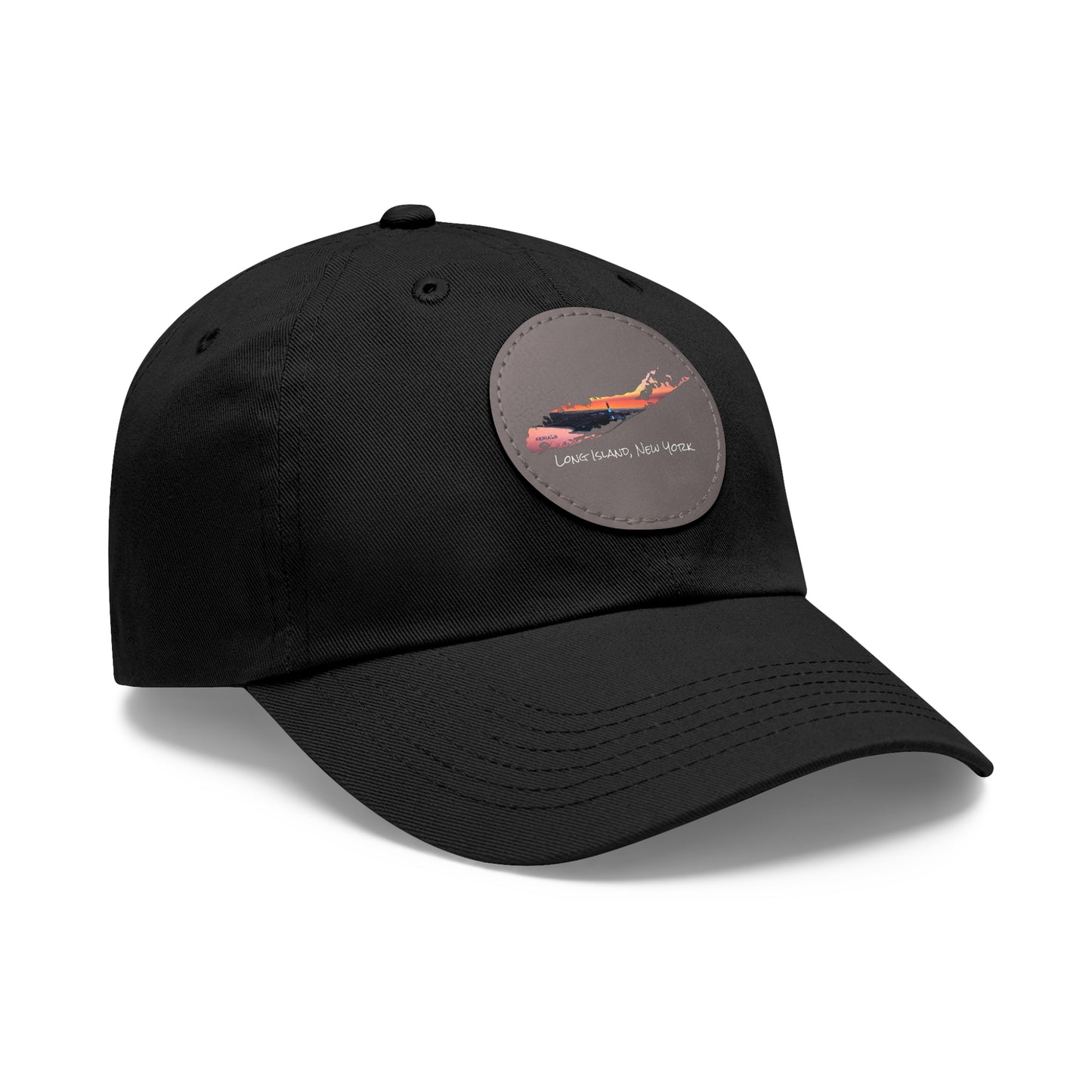 Hat with Round Leather Patch - Fire Island Lighthouse