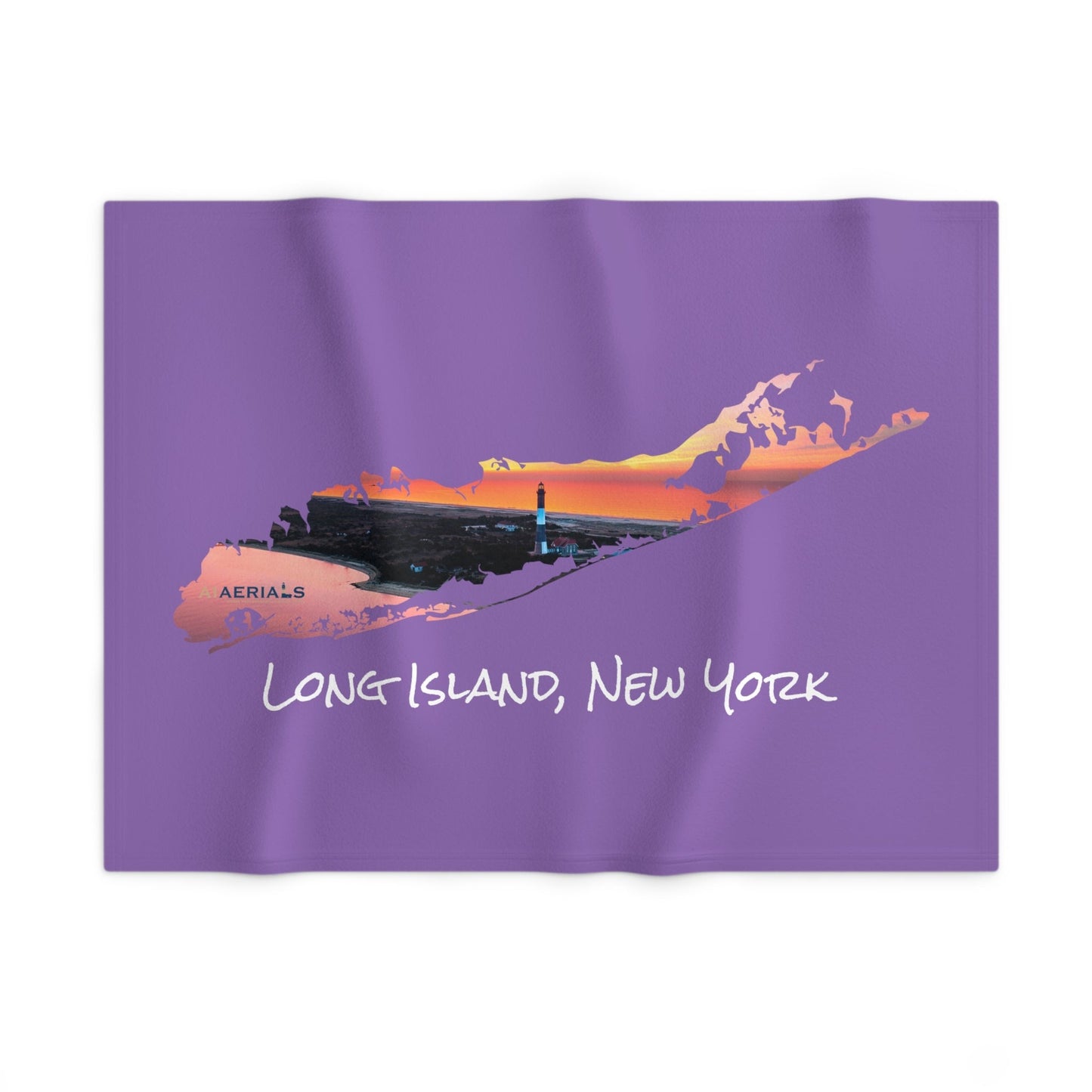 Soft Fleece Baby Blanket Purple - Fire Island Lighthouse