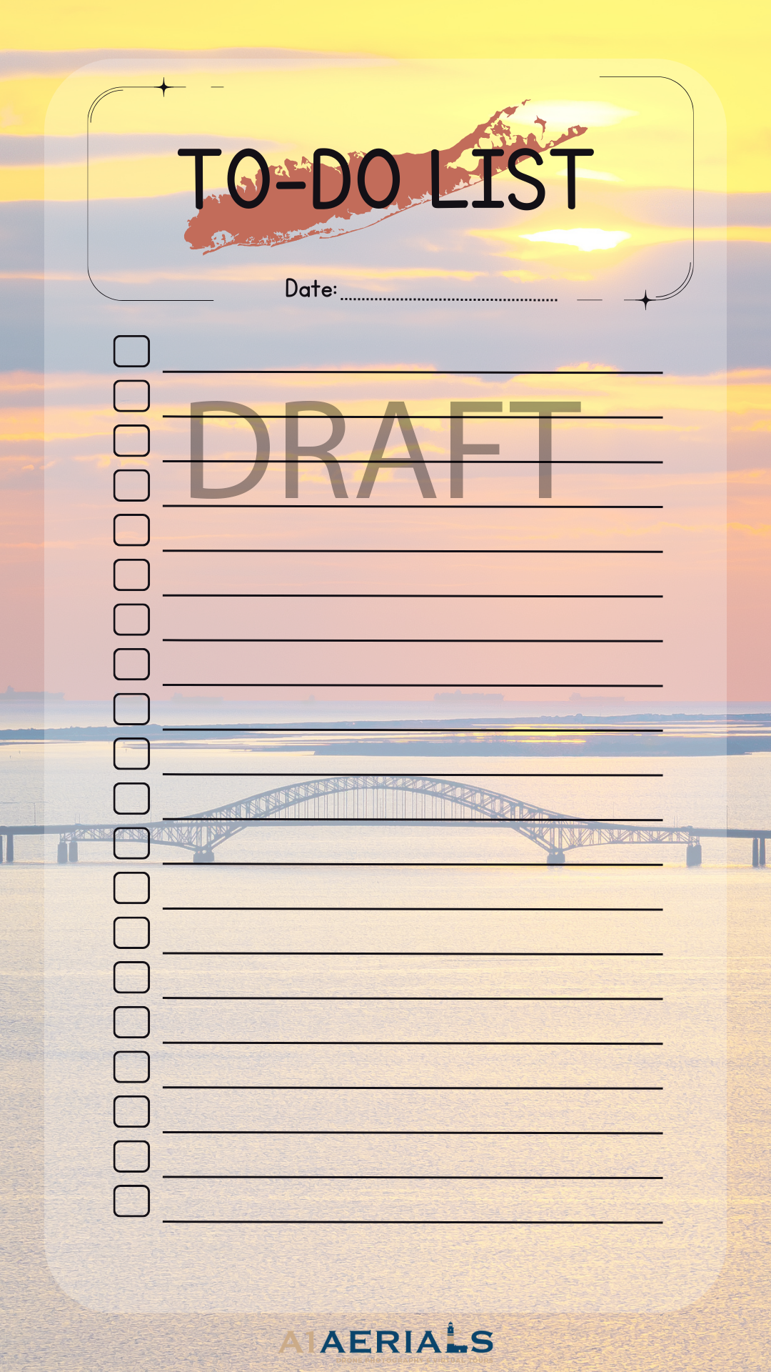 Simple To-Do List (Instant Download) - Great South Bay Bridge